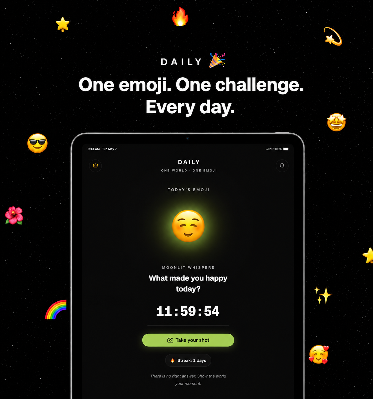 DAILY today’s emoji challenge on tablet